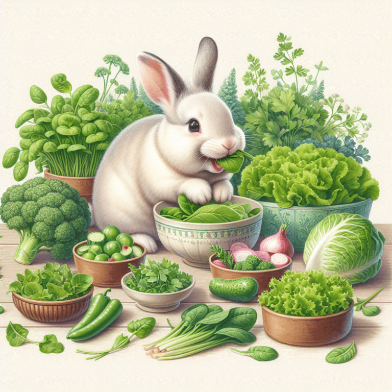 Fresh Greens for Pet Rabbits